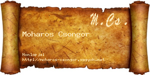 Moharos Csongor névjegykártya