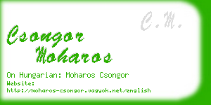 csongor moharos business card